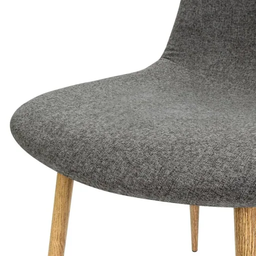 Design-Stuhl mit Stoffbezug dunkelgrau 4 Stück