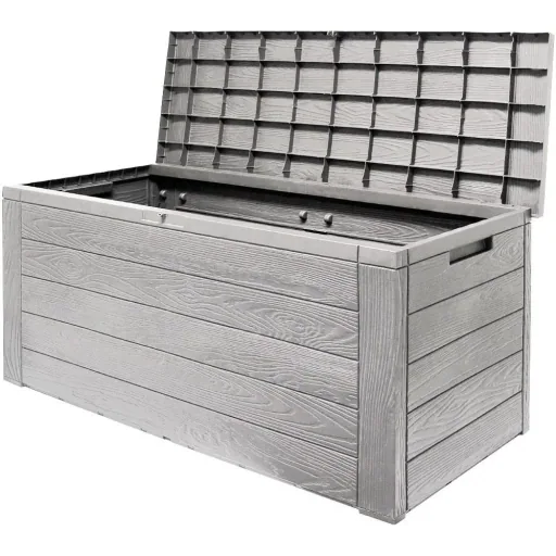 NL Luxuriöse Aufbewahrungsbox - Grau - 120x46x57cm - Kunststoff