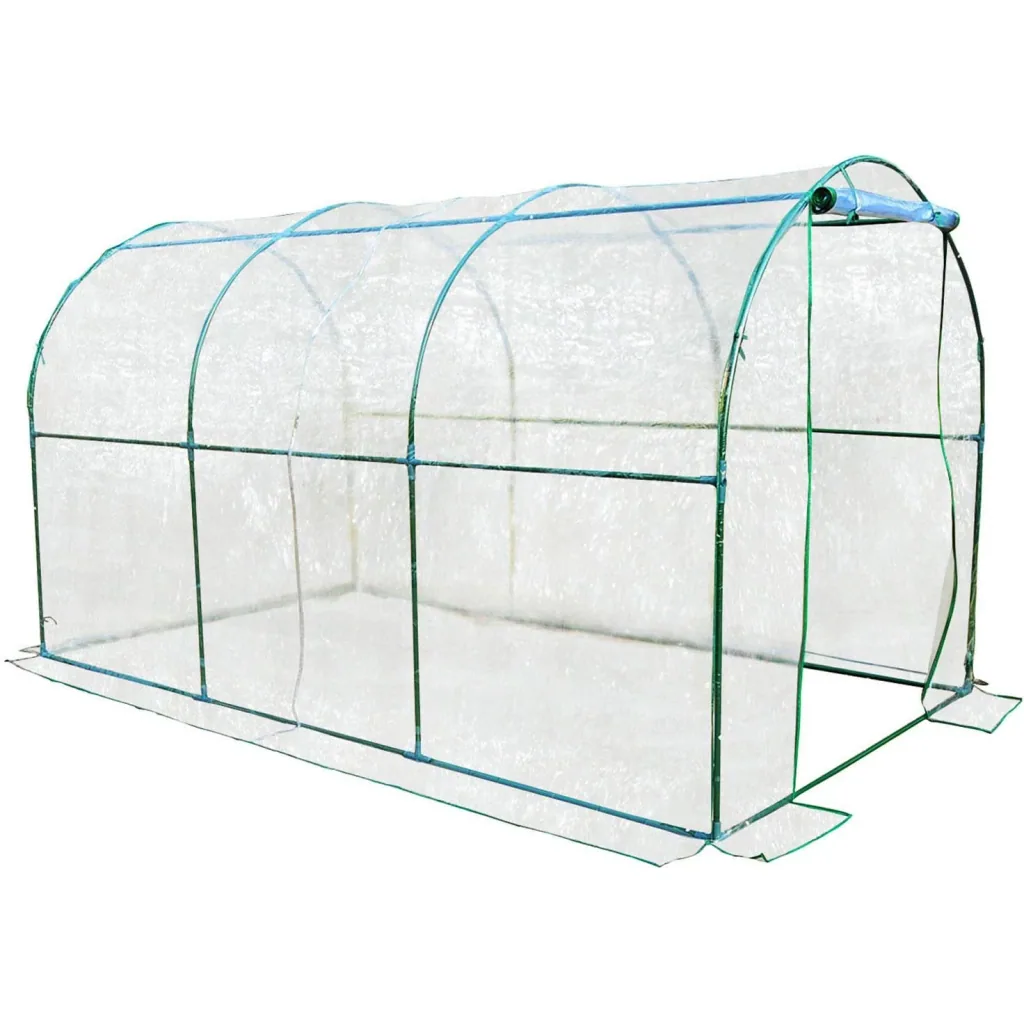Foliengewächshaus 3,5x2x2m transparent mit Stahlrohrrahmen