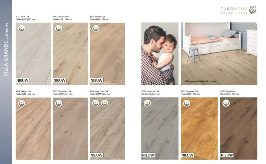 Villa Grande Laminatboden Elemental Oak 8 mm 2,48 m²