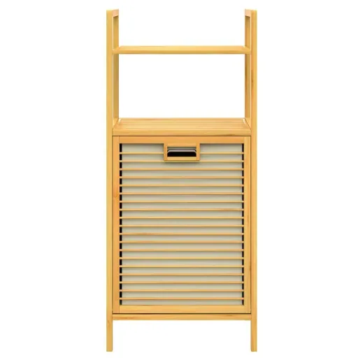 Badezimmerregal mit Wäschekorb 43l 40 x 30 x 95cm