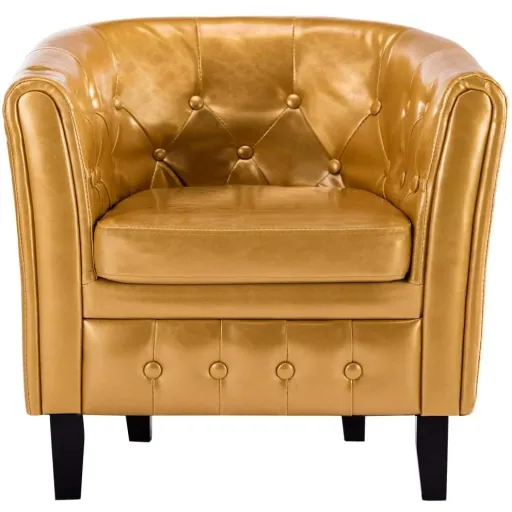 Schalensitz Kunstleder gold