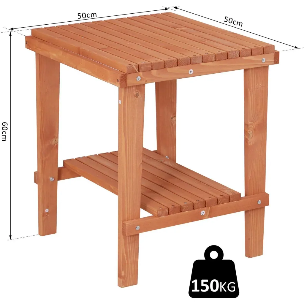 Holzhocker Beistelltisch Blumenständer Kinderstuhl Schemel Allzweck Tannenholz Natur 50 x 50 x 60 cm