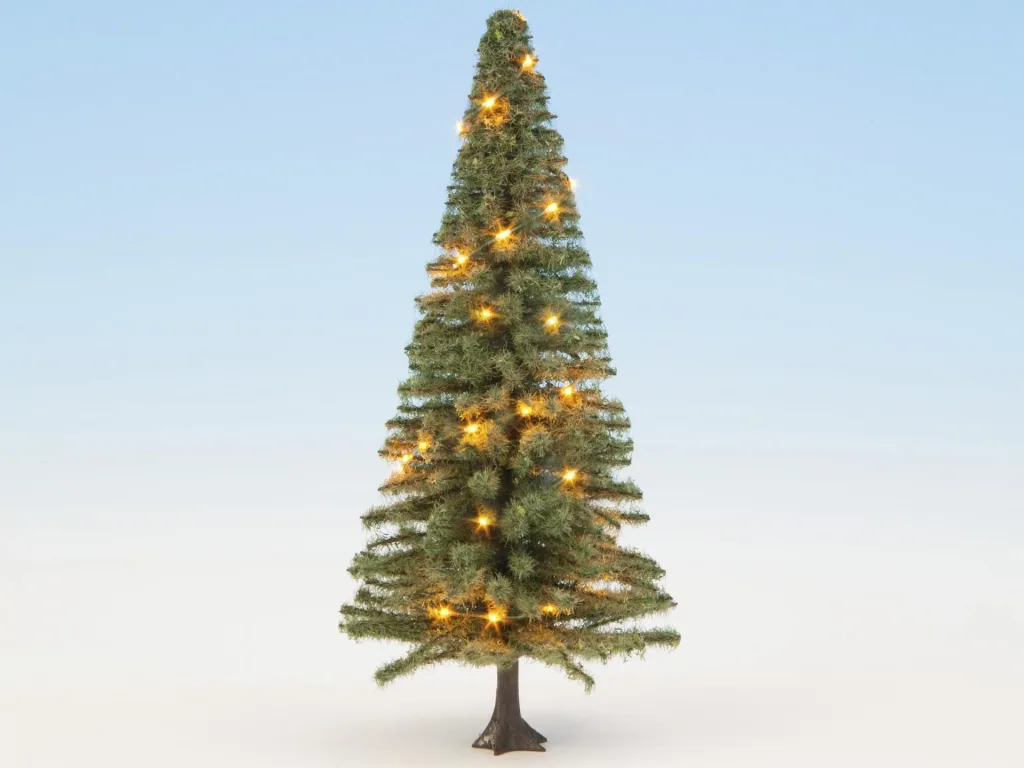 Beleuchteter Weihnachtsbaum, grün, mit 30 LEDs, 12 cm hoch