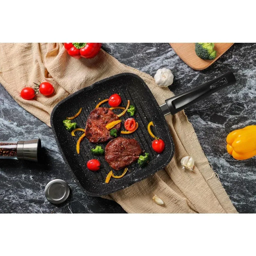 Grillpfanne - 24cm - Schwarz