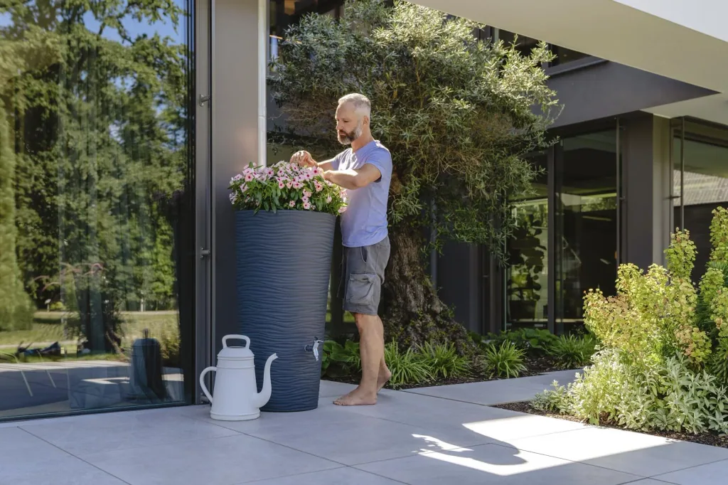 Regenspeicher / Regentonne NATURA 2in1 210 L, graphite grey