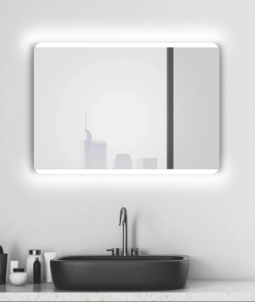Badezimmerspiegel mit Beleuchtung, "Chic" - 50 x 70 cm - Lichtfarbe neutralweiß