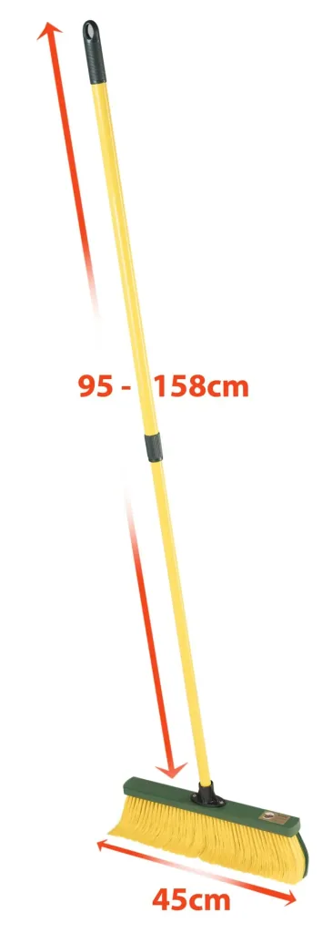 Krallenbesen mit Teleskopstiel, 45 cm breit