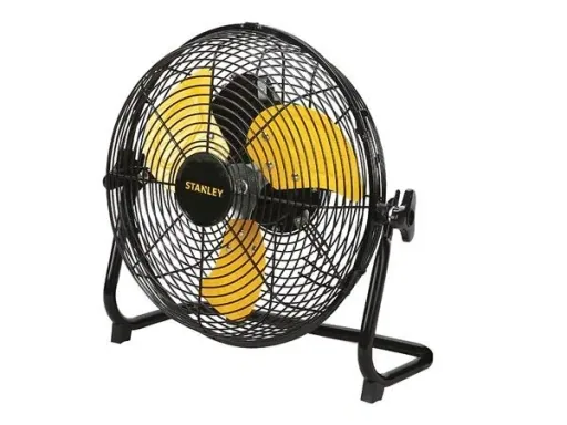 Bodenventilator Stahl Ø 30,5 cm Schwarz/Gelb