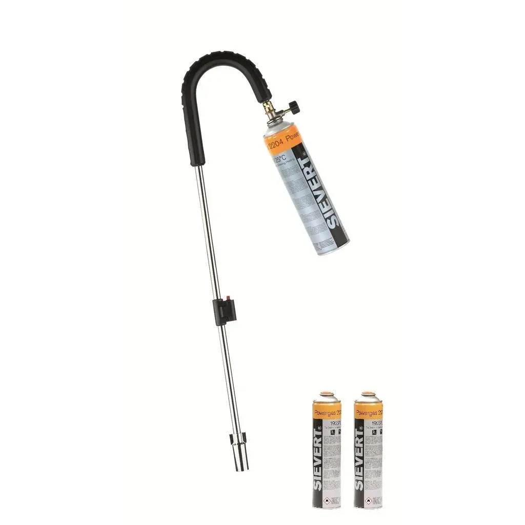 Sievert Unkrautbrenner mit Piezo und 4x Sievert Gasflasche