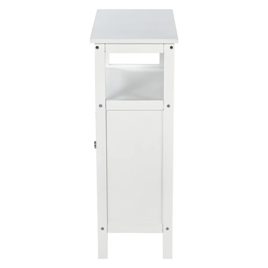 Badezimmerschrank mit 1 offenem Regal, weiß