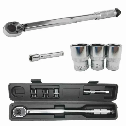 Werkzeug 1/2 Zoll Drehmomentschlüsselsatz im Koffer - 17, 19, 21 mm - 12,7 cm Länge