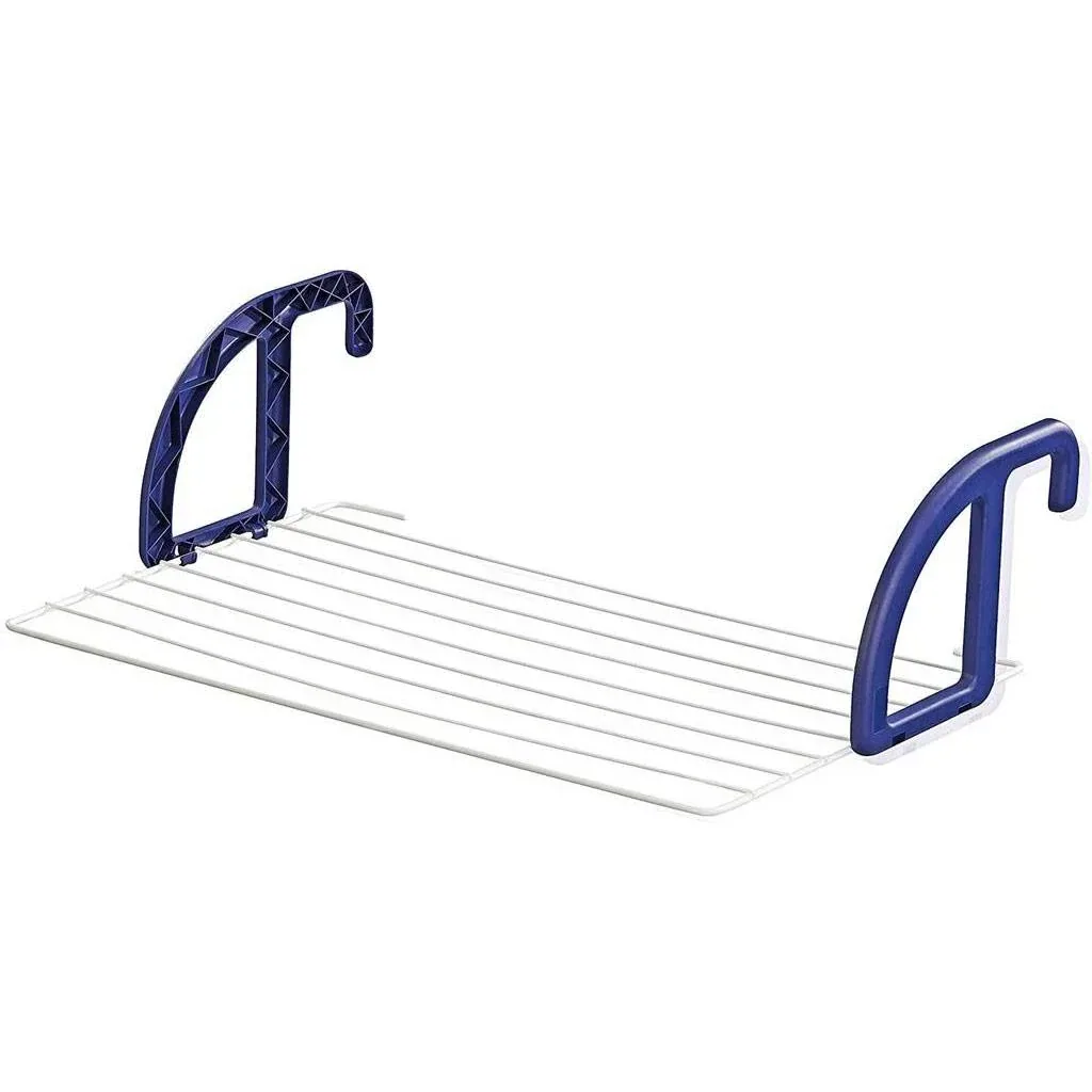 Classic 70 Hänge-Trockengestell / Trockengestell für Balkon - 7m Trockenlänge - Blau/Weiß