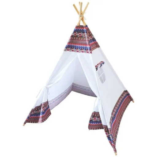 Tipi Zelt Farbe LED Multi / Weiß