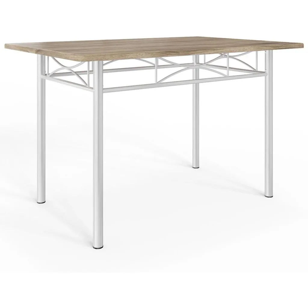 5-teiliges Lounge-Set "Paul" - Esstisch + 4 Stühle - Eiche