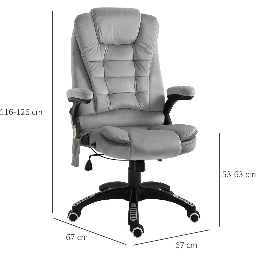 Drehstuhl mit Massagefunktion, grau