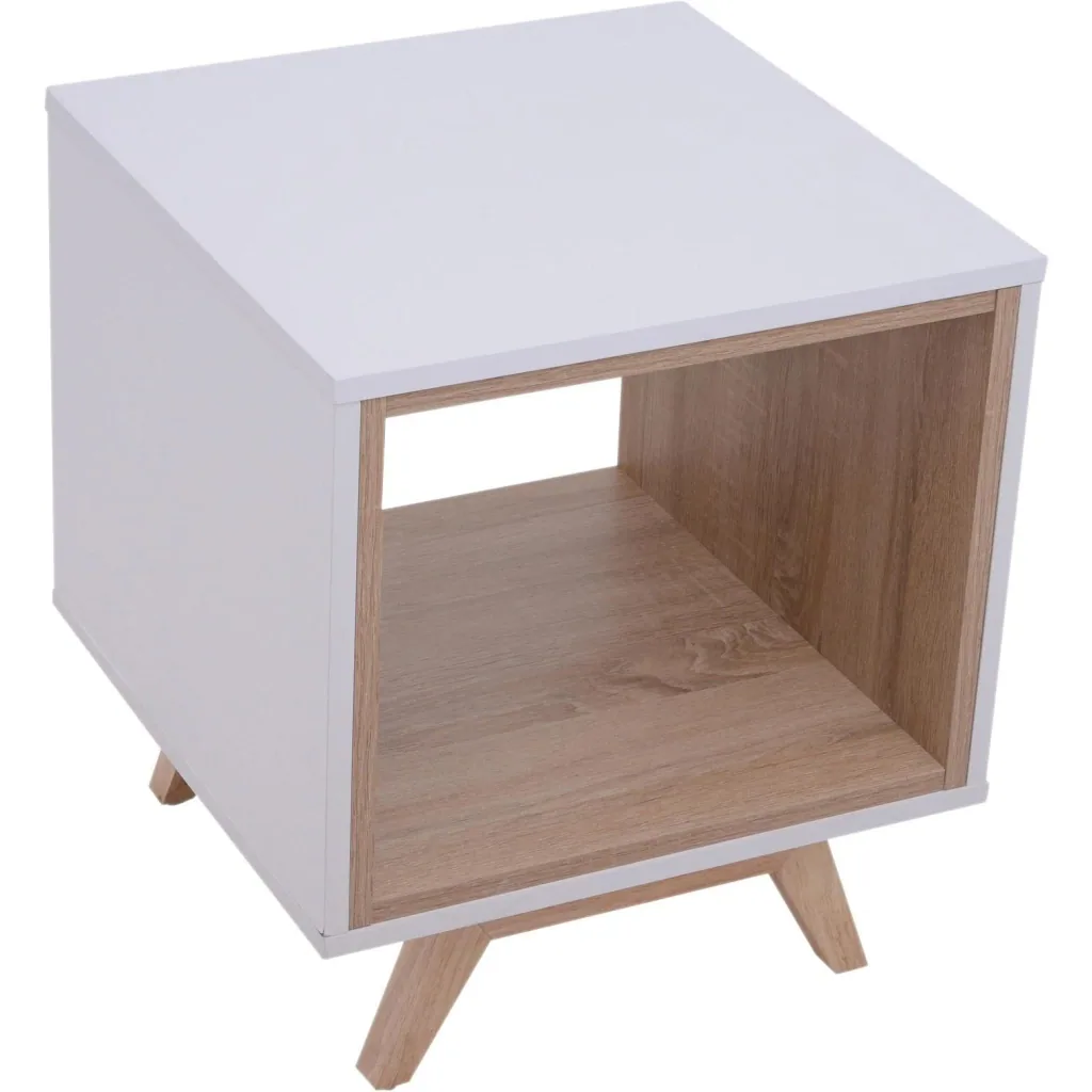 Nachttisch Nachtschrank Beistelltisch Flurkommode mit 1 offenem Fach 45 x 45 x 50 cm