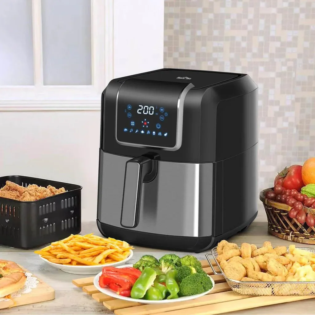 Heißluftfritteuse - 1700W - 6,5 Liter - Schwarz/Grau - 36,5 x 29 x 33,8 cm