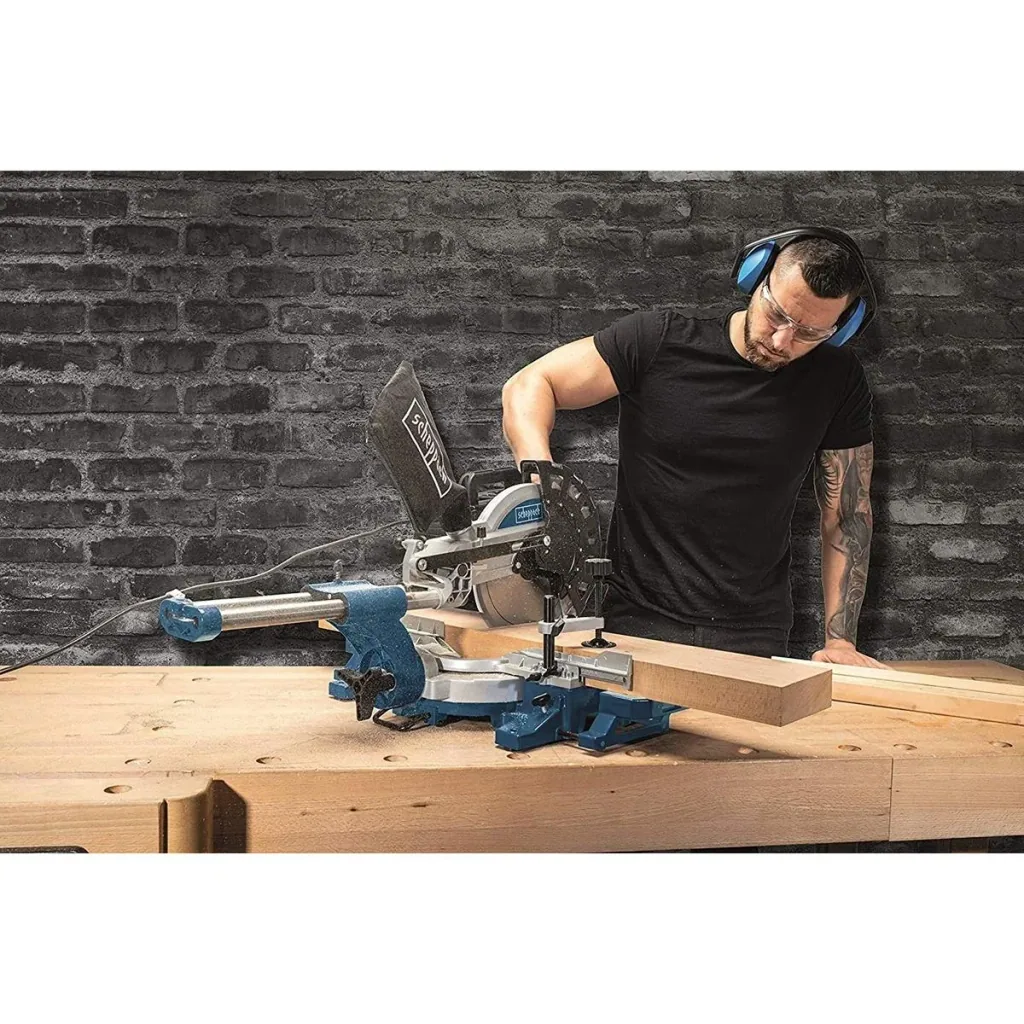 Sonderpreis! Kombi-Säge HM254 - 2000W | 255mm | Laser, LED und Drehtisch | 2 Sägeblätter + UMF2000 Ständer