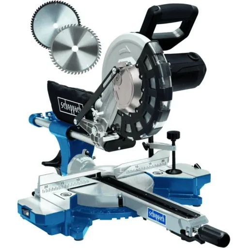 Sonderpreis! Kombi-Säge HM254 - 2000W | 255mm | Laser, LED und Drehtisch | 2 Sägeblätter + UMF2000 Ständer