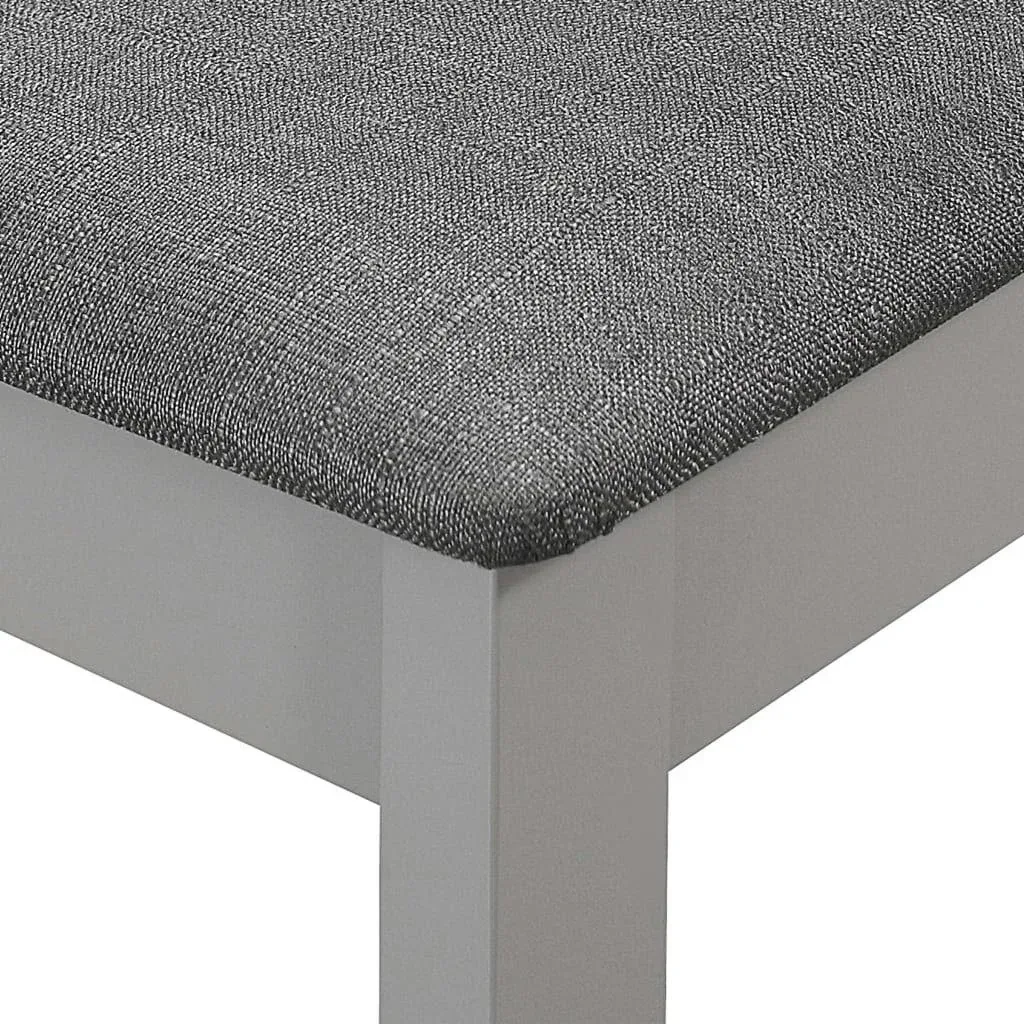 Esszimmerstühle mit Kissen 2tlg. Massivholz grau