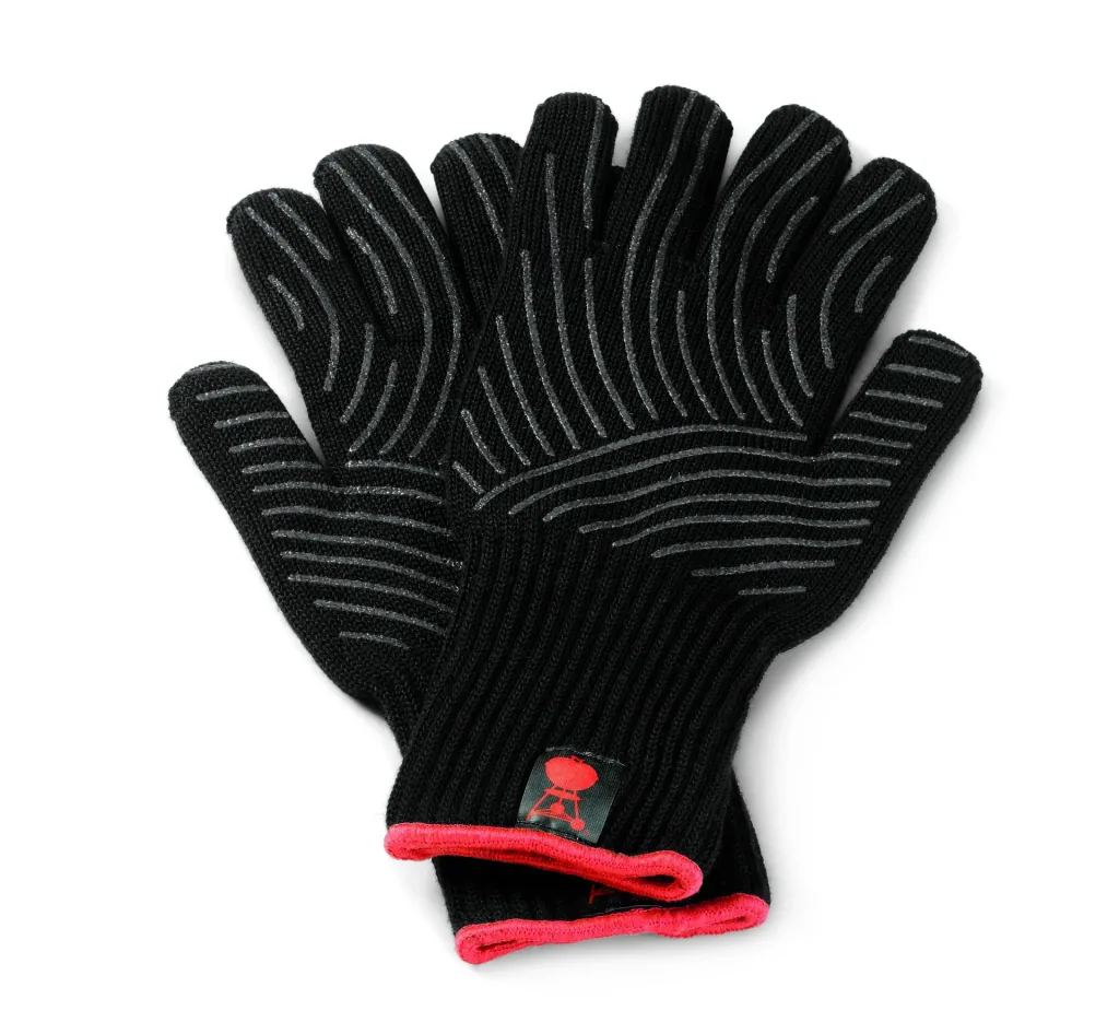 Grillhandschuh-Set mit Silikon-Griffflächen, Schwarz (L / XL)