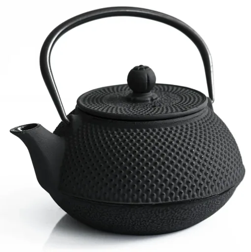 Asia Teekannenset Gusseisen 10-teilig (Farbe: schwarz)
