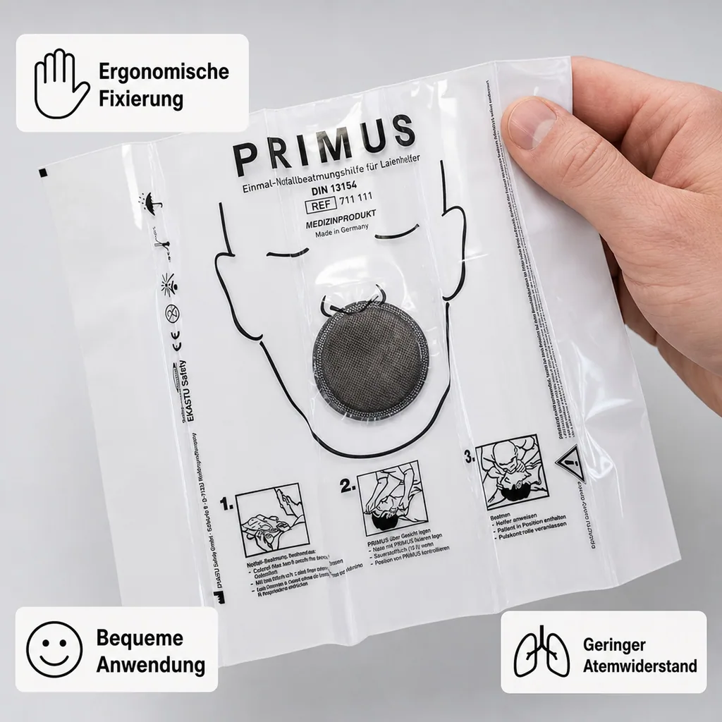 Einmal-Notfallbeatmungshilfe "PRIMUS"