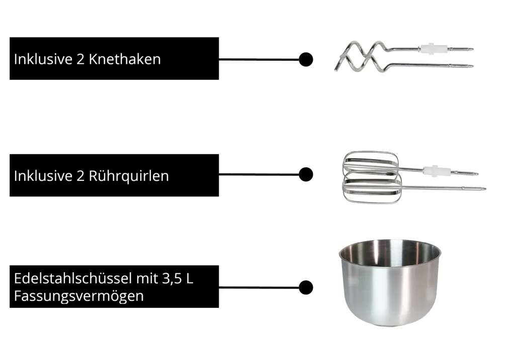 Handmixer mit Rührschüssel Hannah