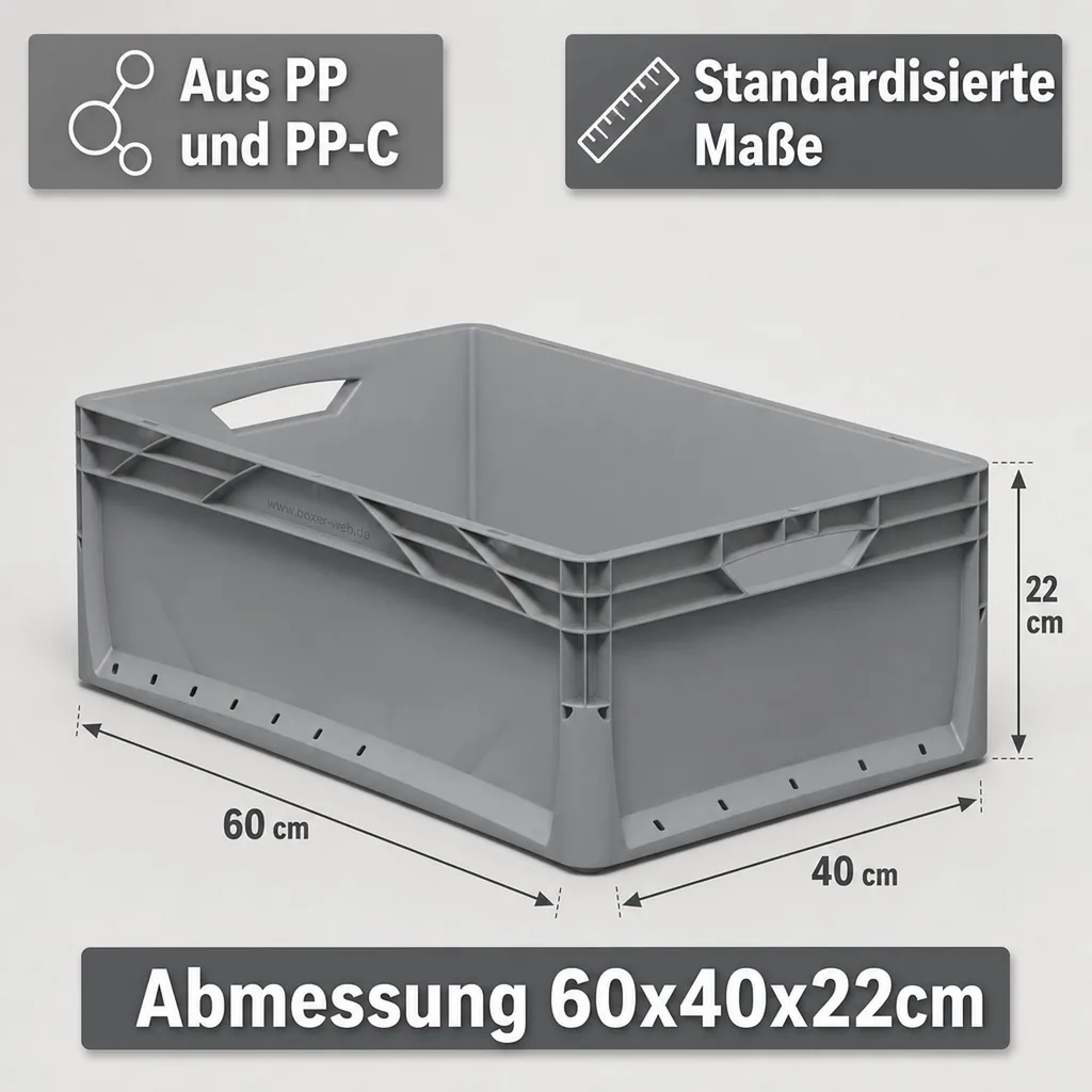 Eurobox 60x40x22cm grau 42l