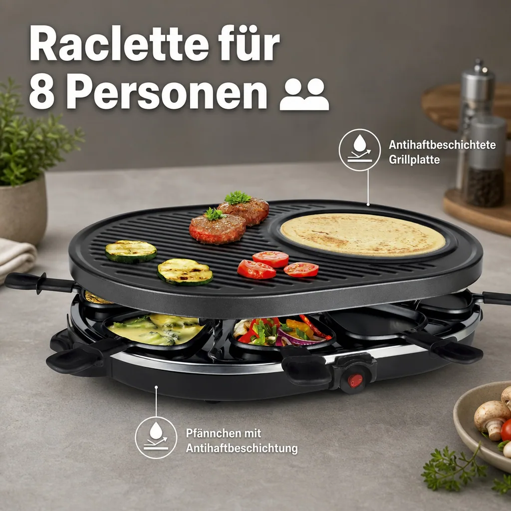Raclette für 8 Personen
