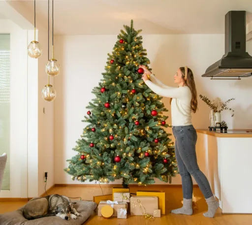 Evergreen Künstlicher Weihnachtsbaum Vermont Fichte 210 cm | Inkl. LEDs