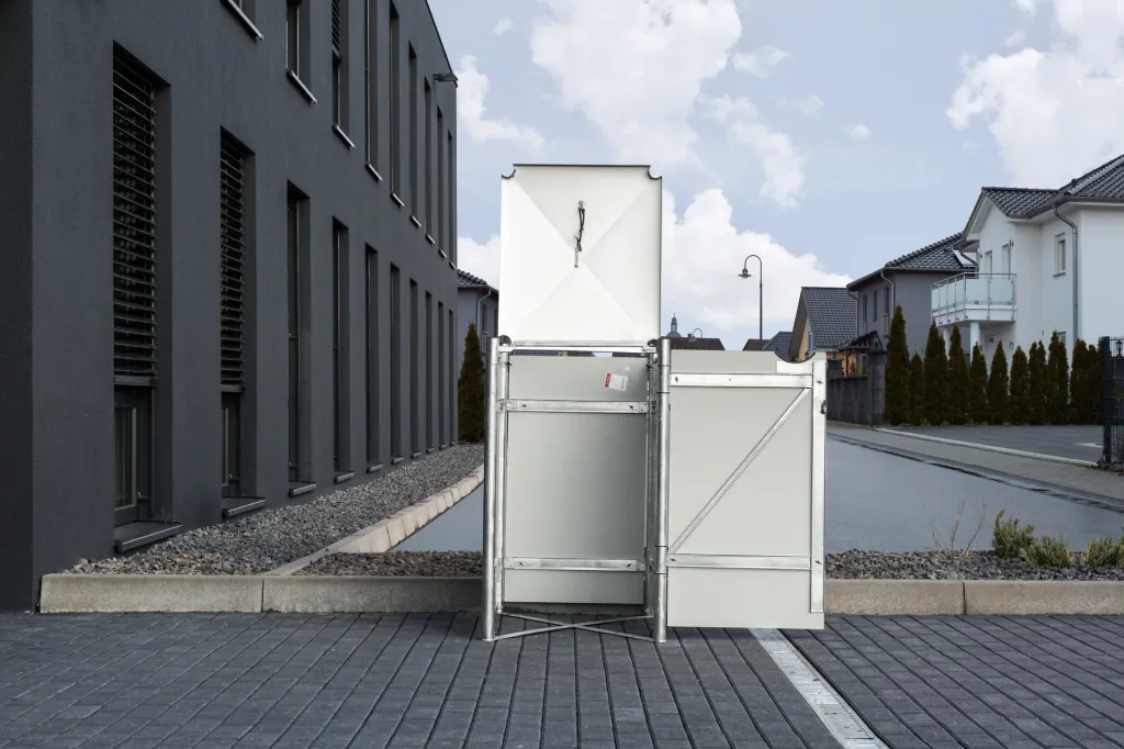 Mülltonnenbox 1er Box, Kunststoff schwarz, für 240 l Tonnen