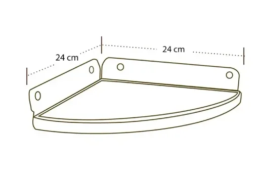 Lifetime Eckregal, 24 cm Radius, 2 Stück