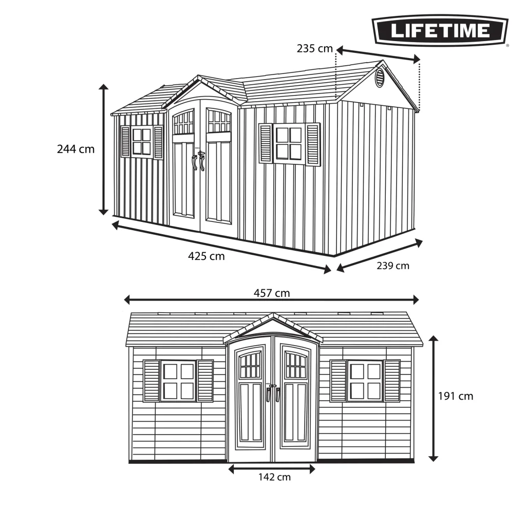 Lifetime Gerätehaus Castle 11,15 m²