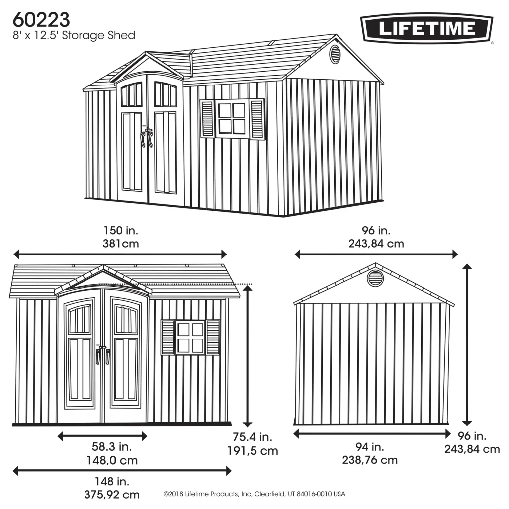Lifetime Gerätehaus Texas 8,99 m²