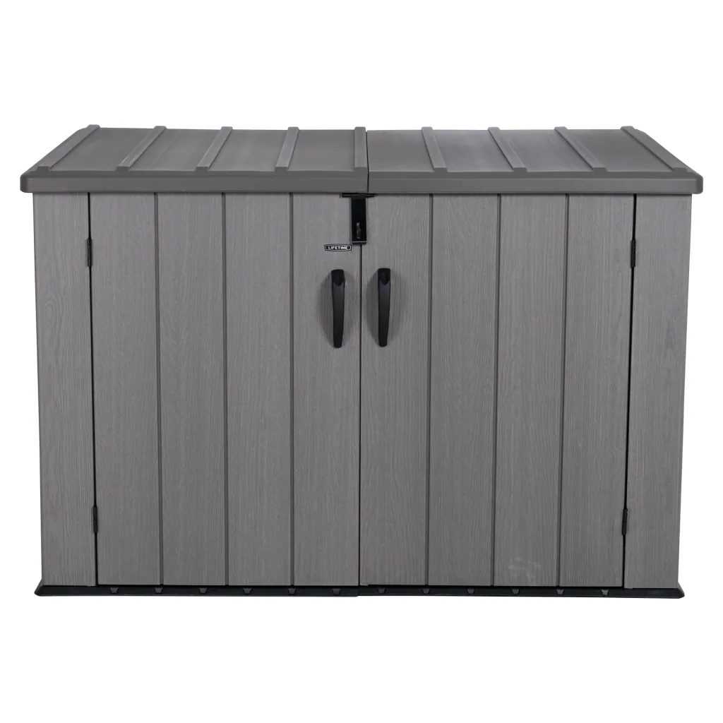 Lifetime Mülltonnenbox grau/braun