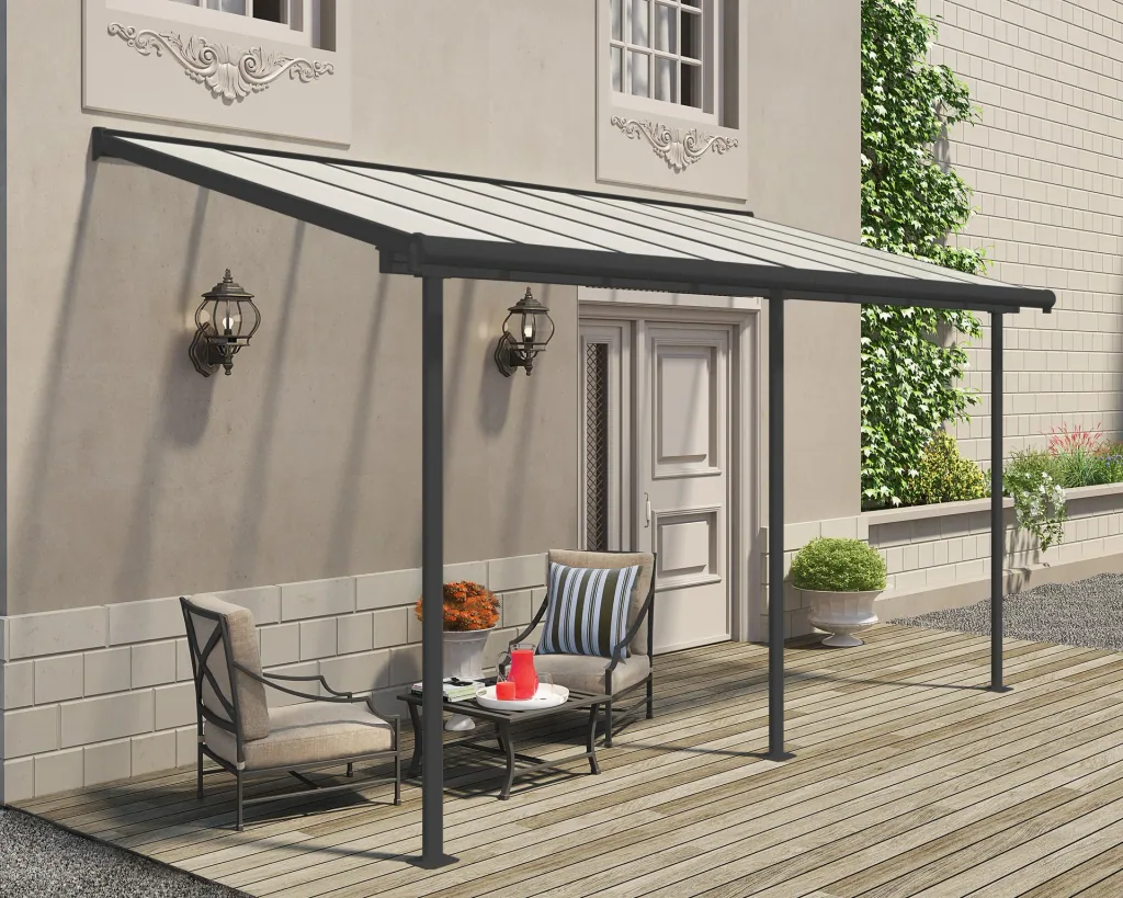 Palram Terrassendach Sierra 230 x 447 cm, grau