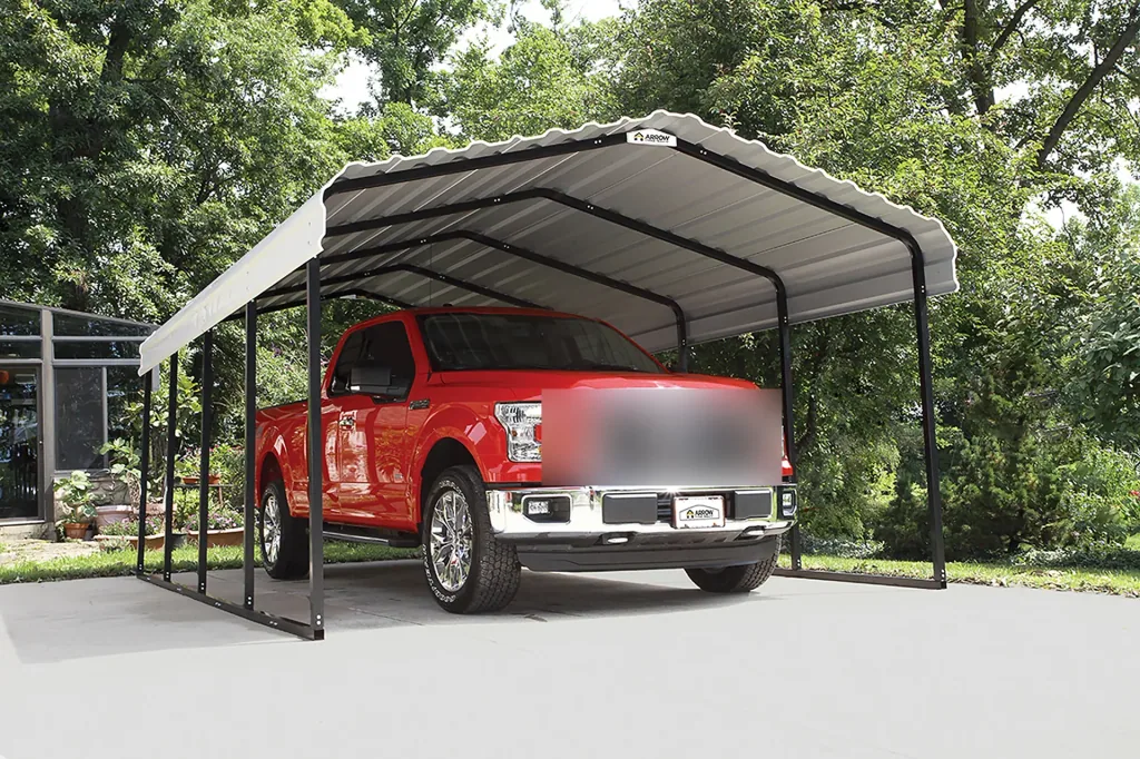 Stahlcarport Neapel 602 x 370 cm, schwarz-gau