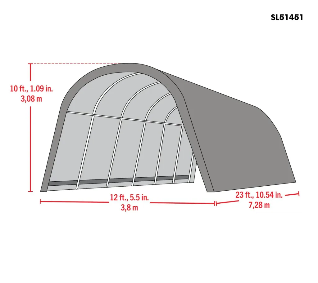 ShelterLogic Weidezelt Run-In-Shed 29,2 m², grün