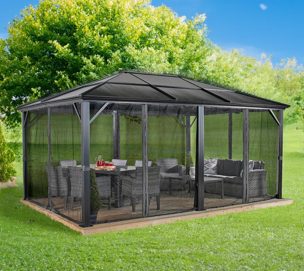 Sojag Vorhang-Set passend zum Pavillon Meridien 12x16