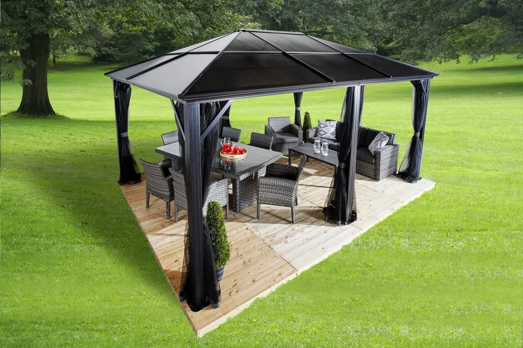 Sojag Vorhang-Set passend zum Pavillon Meridien 12x16
