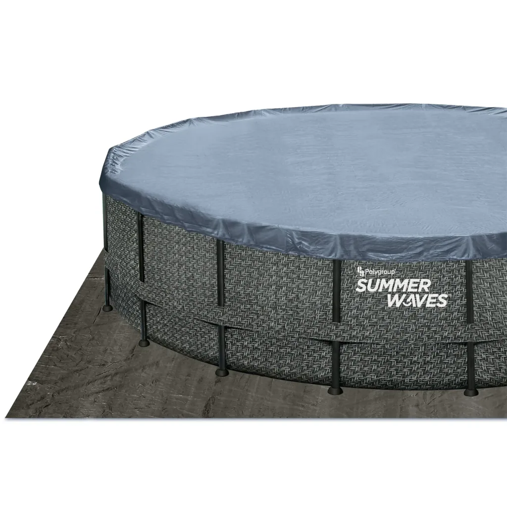 Pool Elite 488 x 122 cm, Rattan Grau