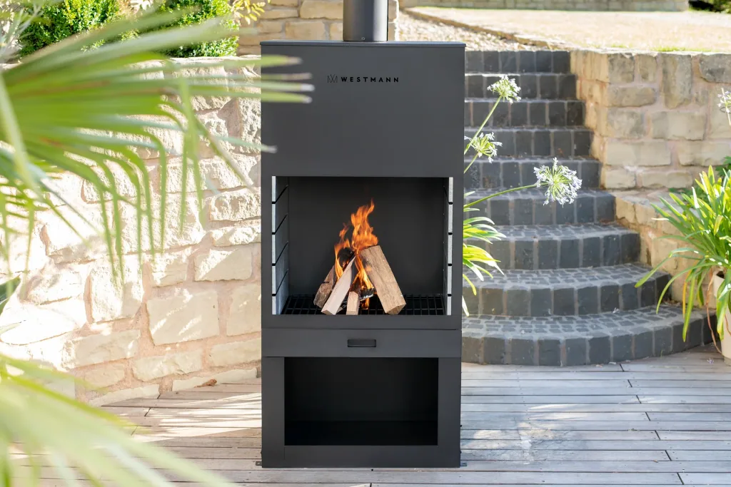 Westmann Grill und Gartenkamin schwarz