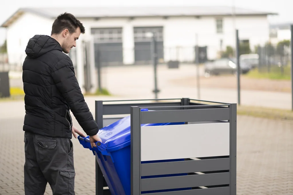 Westmann Mülltonnenverkleidung Planum 1er 120 cm anthrazit (1× 240 L)