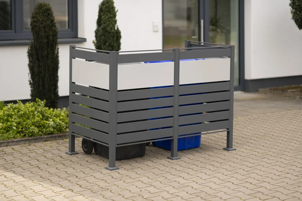 Westmann Mülltonnenverkleidung Planum 2er 120 cm anthrazit (2× 240 L)