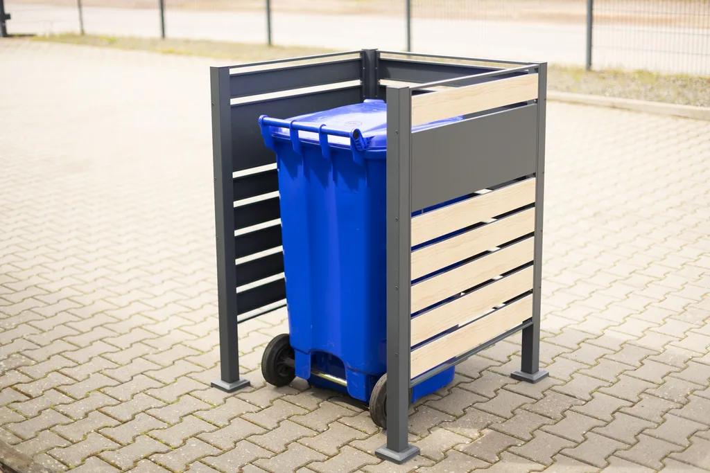 Westmann Mülltonnenverkleidung Planum 1er 120 cm holzoptik (1× 240 L)