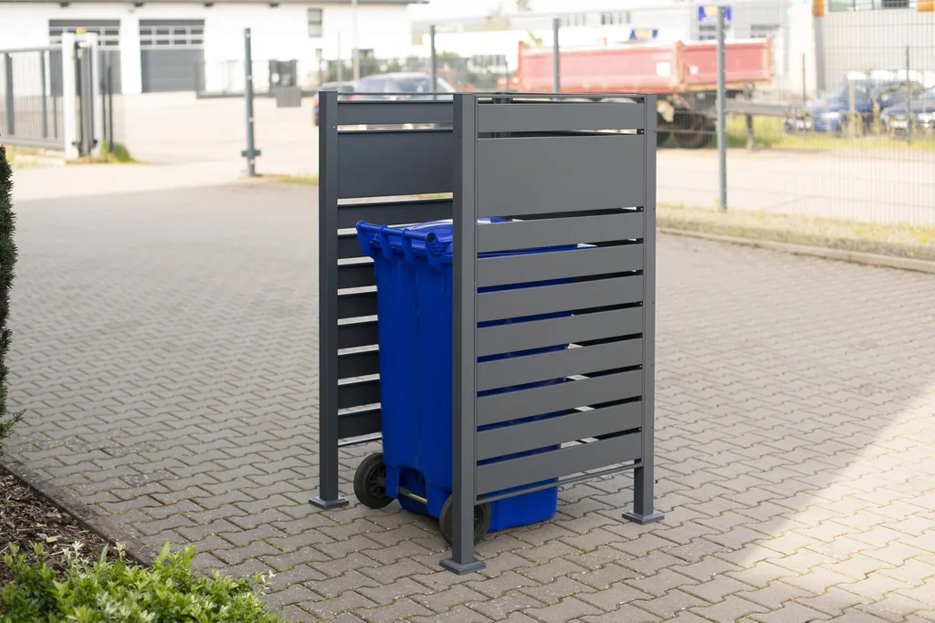 Westmann Mülltonnenverkleidung Planum 1er 150 cm anthrazit (1× 240 L)