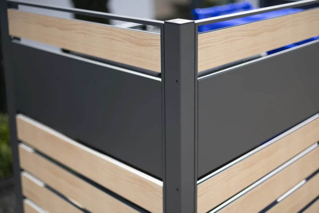 Westmann Mülltonnenverkleidung Planum 2er 120 cm holzoptik (2× 240 L)