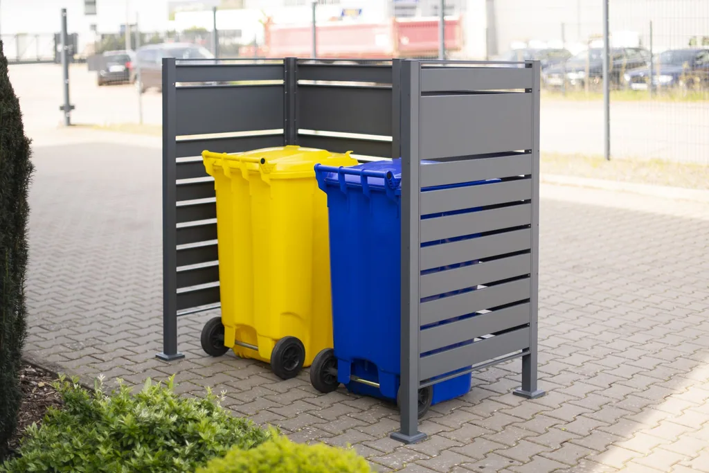 Westmann Mülltonnenverkleidung Planum 2er 150 cm anthrazit (2× 240 L)